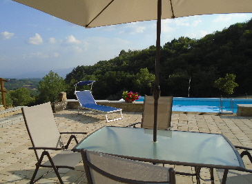 Pool with a view of the valley